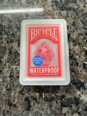 Bicycle Waterproof Clear Playing Cards - Red